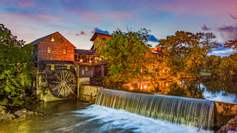 A waterway in Pigeon Forge, Tennessee