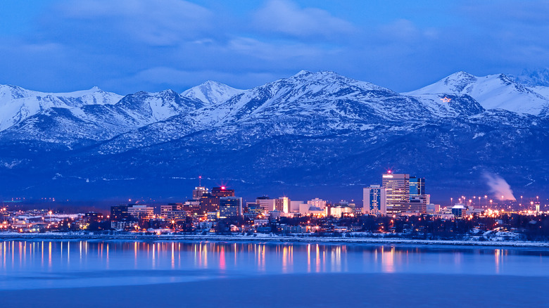 Anchorage at dusk