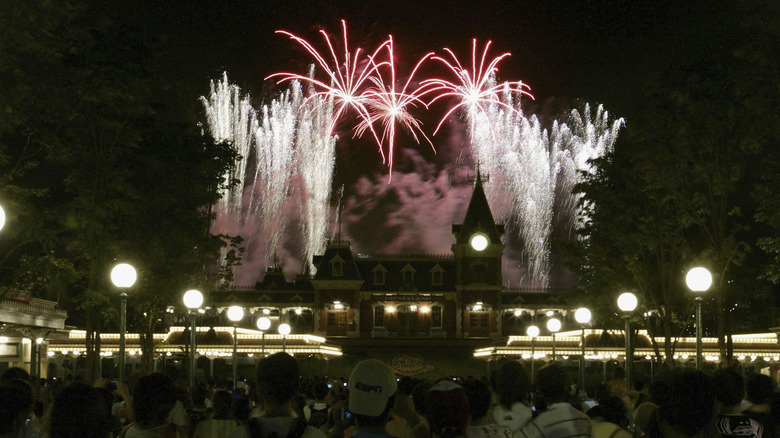 Fireworks at Hong Kong Disneyland