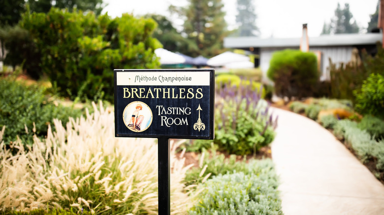 The Breathless Wines tasting room entrance