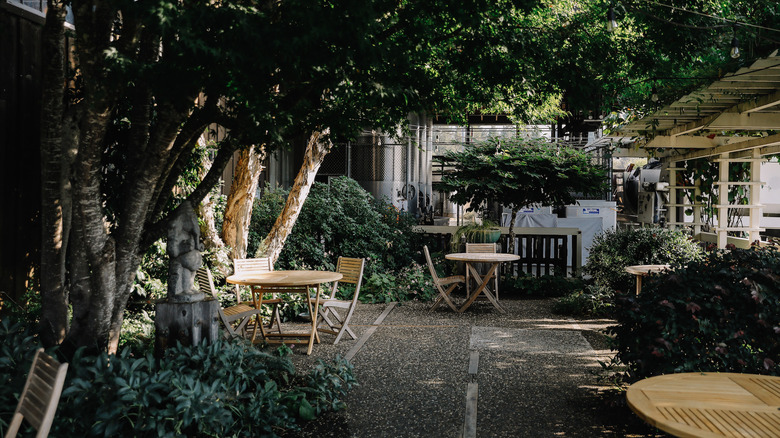 A seating area at Handley Cellars