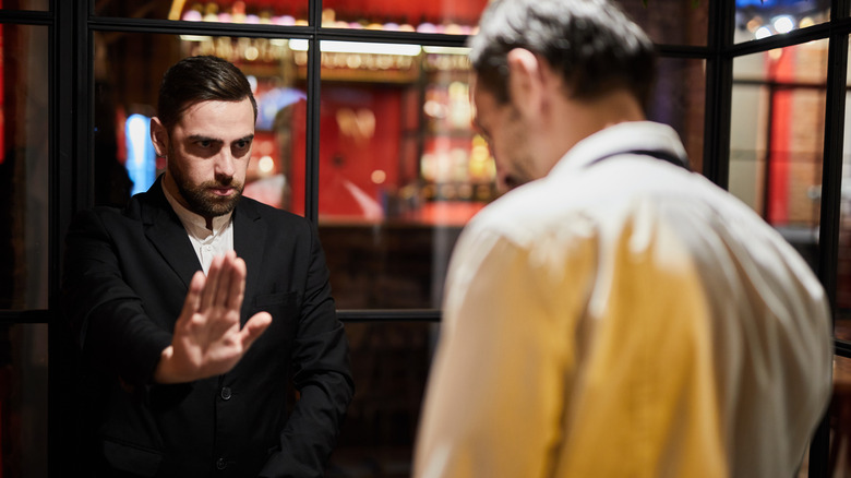 hotel staff kicking out guest