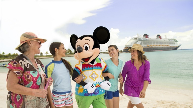 family laughing with mickey