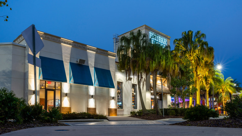 Estefan Kitchen exterior at night