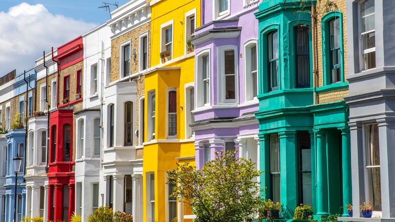 Colorful Notting Hill facades