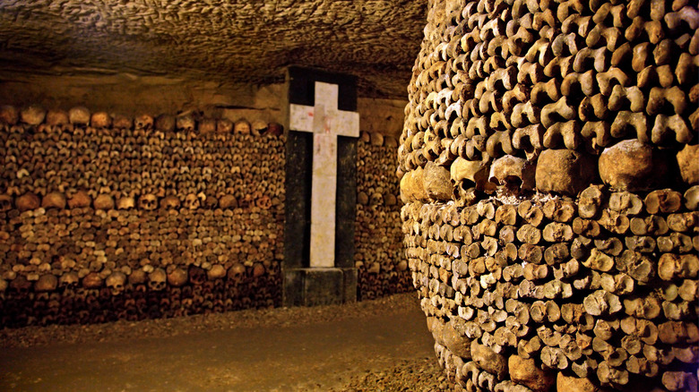 The Catacombs with a cross