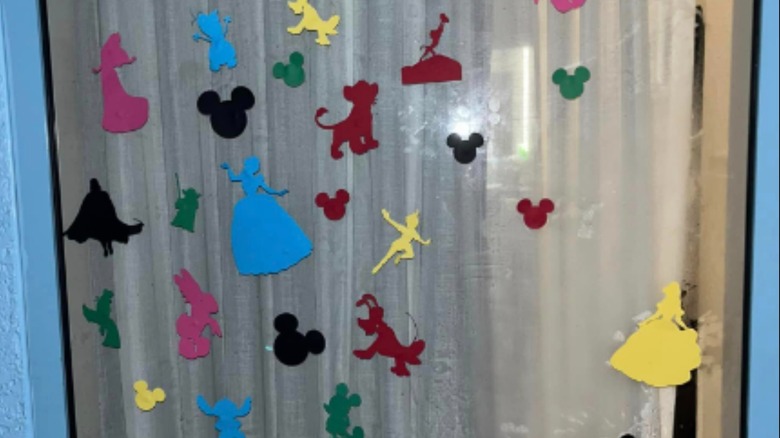 Decorated Disney window