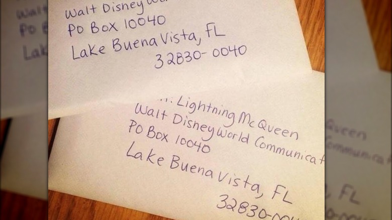 Letters to Disney characters