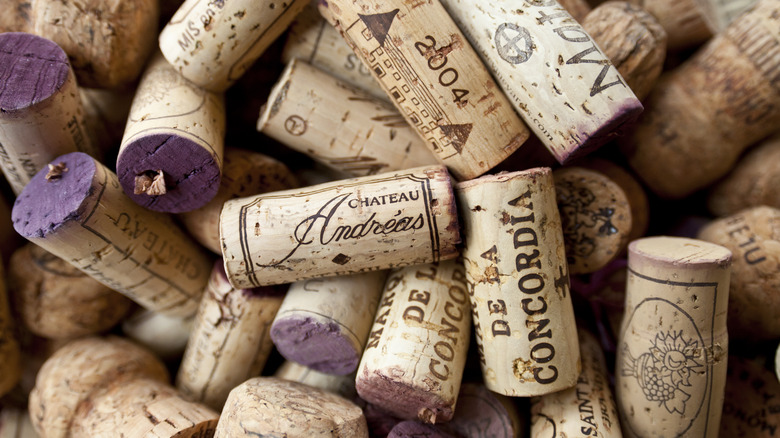 Pile of wine corks