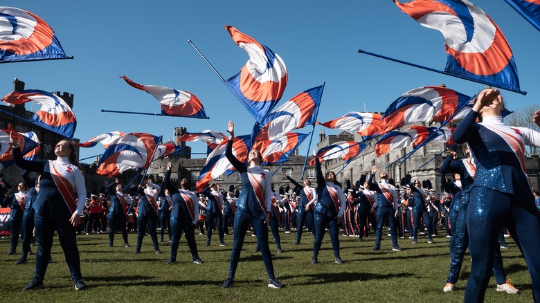 marching band during parade