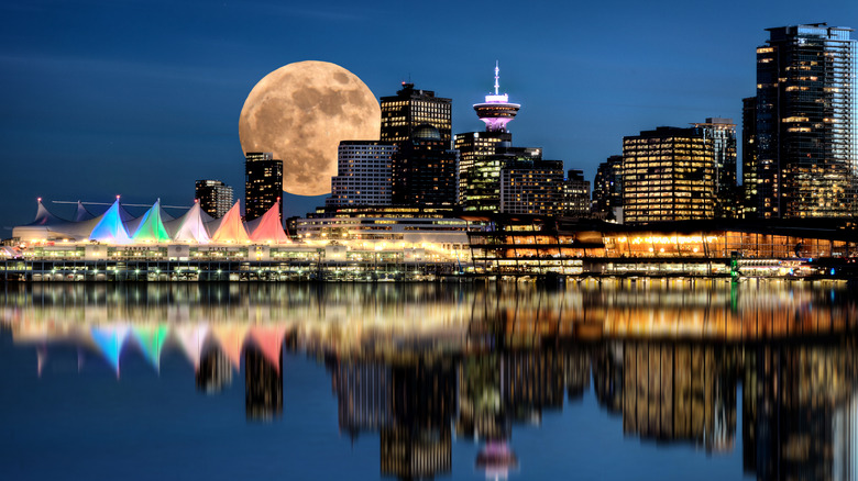 The moon over Vancouver 