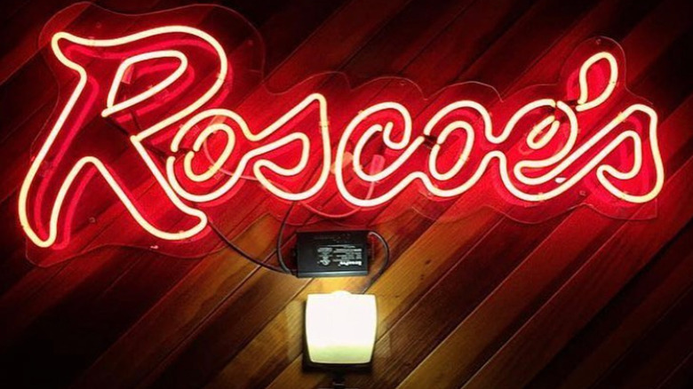 Roscoe's interior neon sign