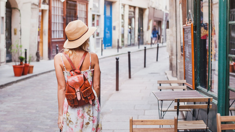 Woman exploring Paris