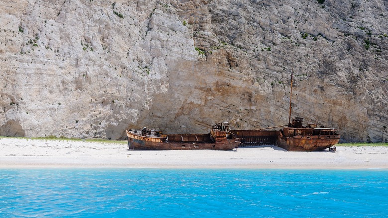 shipwreck on navagio beach