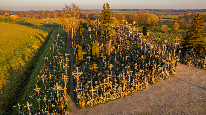 Hill of Crosses from above