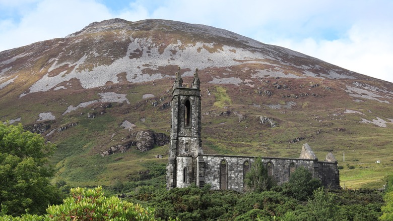 Abandoned church and Errigal