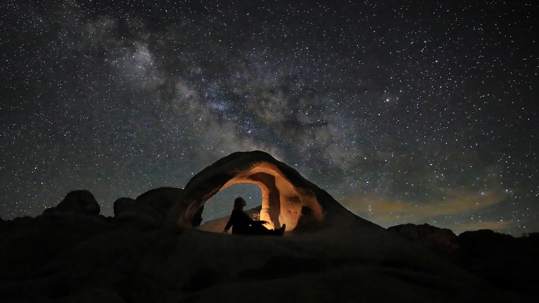 Arches National Park at night