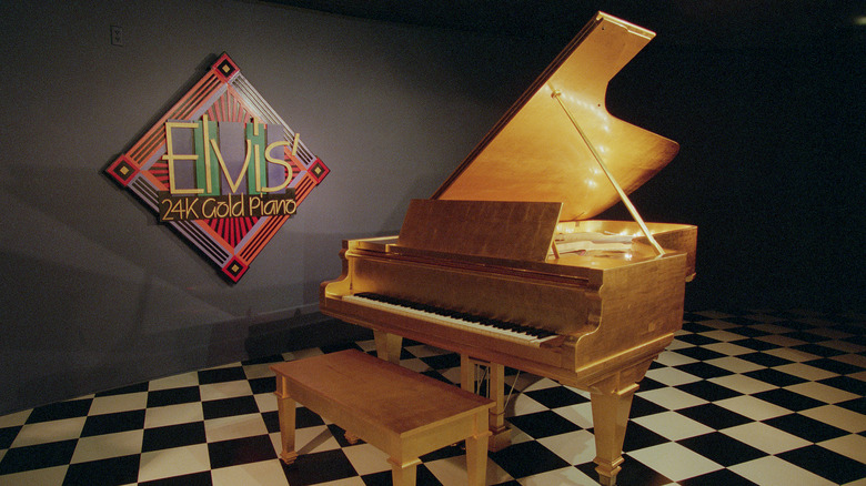 Elvis's gold piano