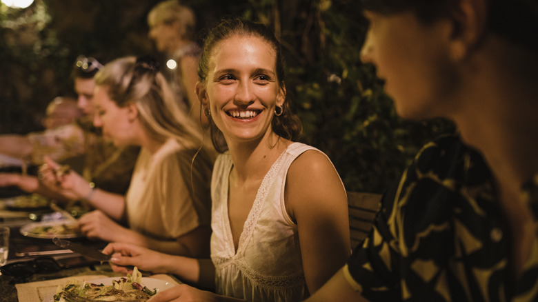 Outdoor dinner Italy