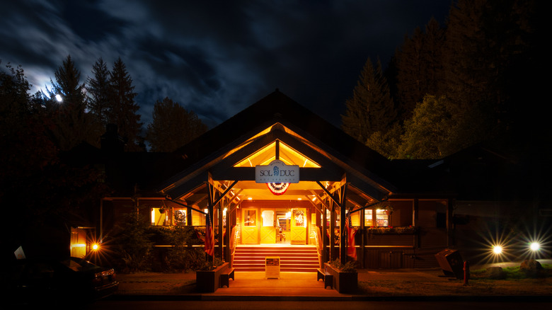 Cabin lights nighttime