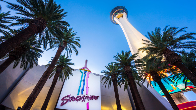 view of Stratosphere from below