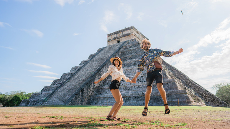 couple at Chichen Itza