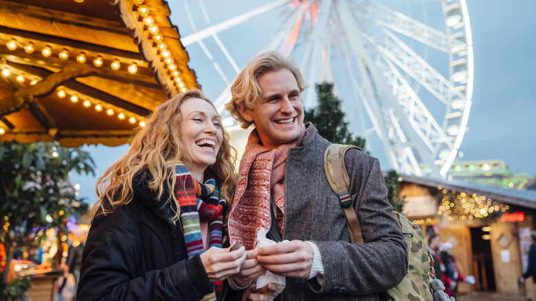 A couple at Winter Wonderland