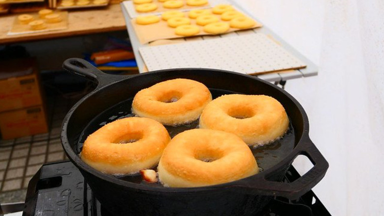 Higuma doughnuts on skillet