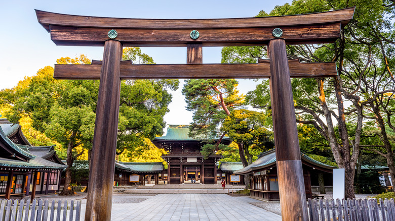 The Meiji Shrine's tori gate