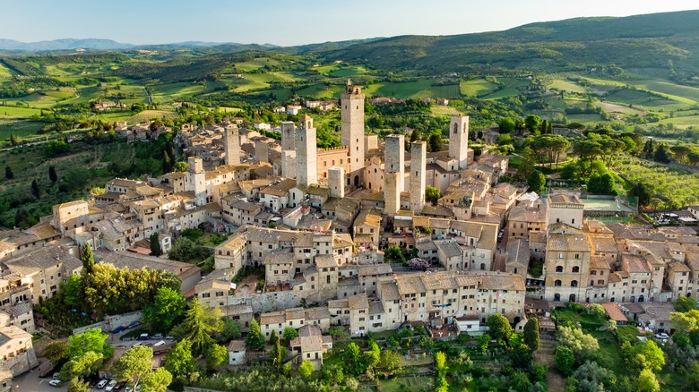 The stone towers in San Gimignano