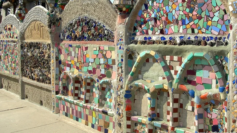 mosaics on Watts Tower