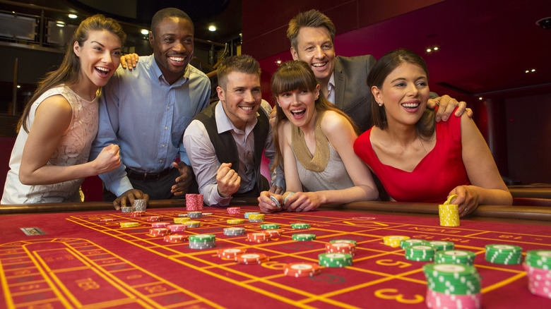 people playing casino game