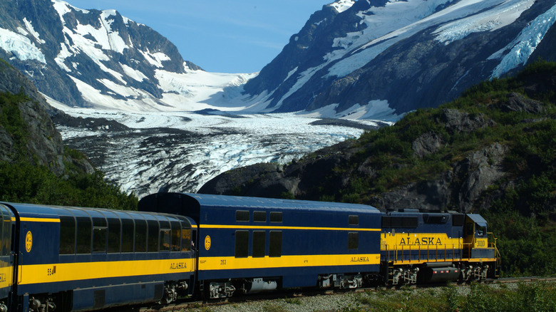 train and glacier