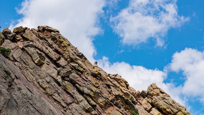 People rock climbing on Flatirons