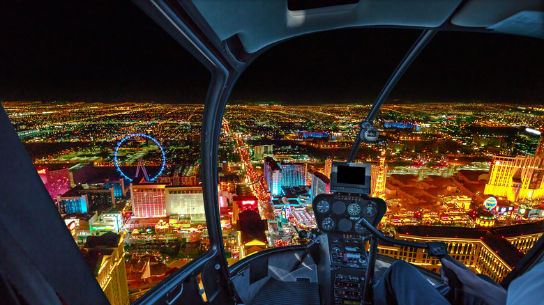 view from helicopter over Vegas