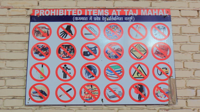Prohibited items list