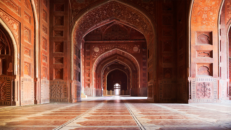 Inside the Taj Mahal mosque