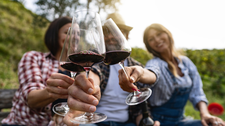 Wine lovers in Montalcino