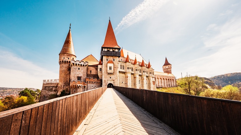 castle with drawbridge