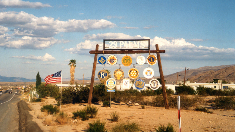 View of the 29 Palms sign