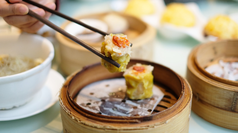 Dim sum dumplings in Hong Kong