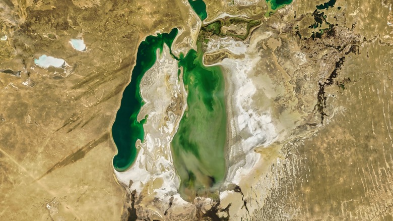 Aerial image of Aral Sea