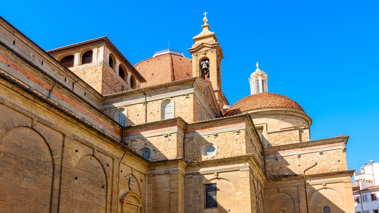 View of part of San Lorenzo Basilica exterior