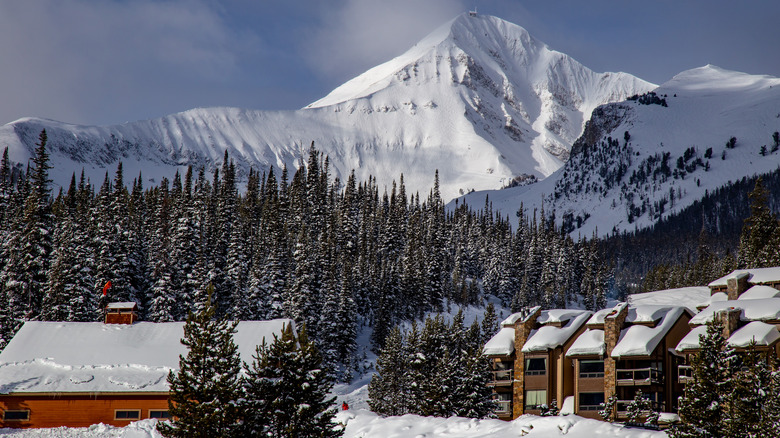 Snowy Lone Peak at Big Sky