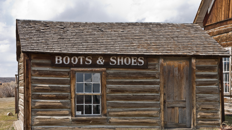Boot shop in Nevada City, MT