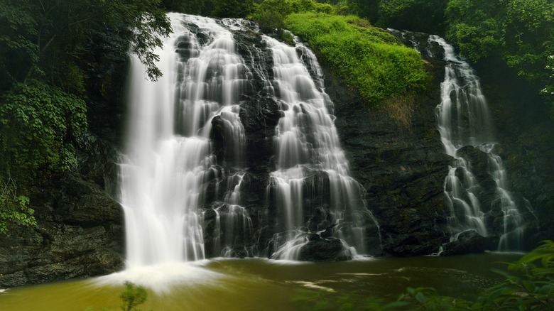 Waterfall in Coorg, India.