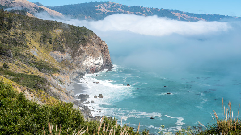 cliffs along the ocean