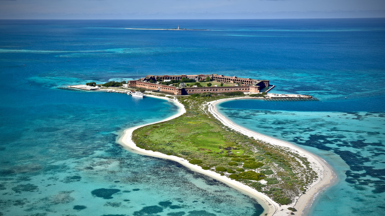 Aerial view of Fort Jefferson.