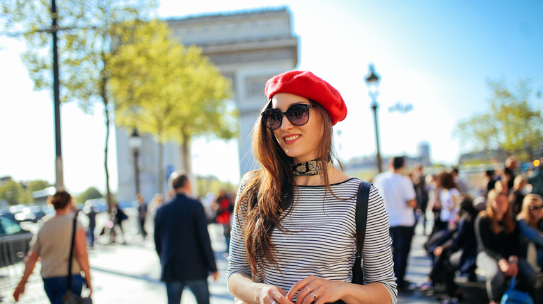 well-dressed woman in france