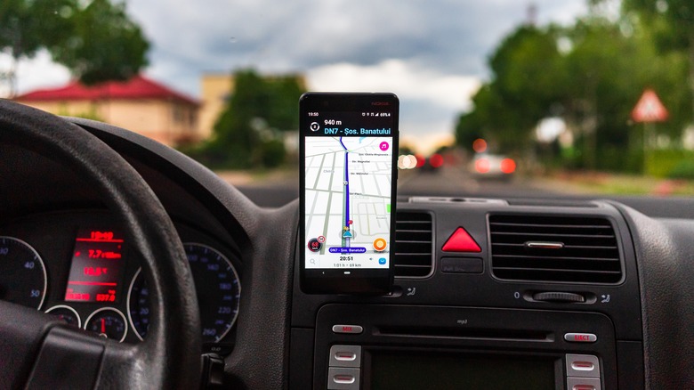 Waze app on cellphone